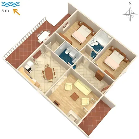 Apartman By The Sea Okrug Gornji, Ciovo - 458